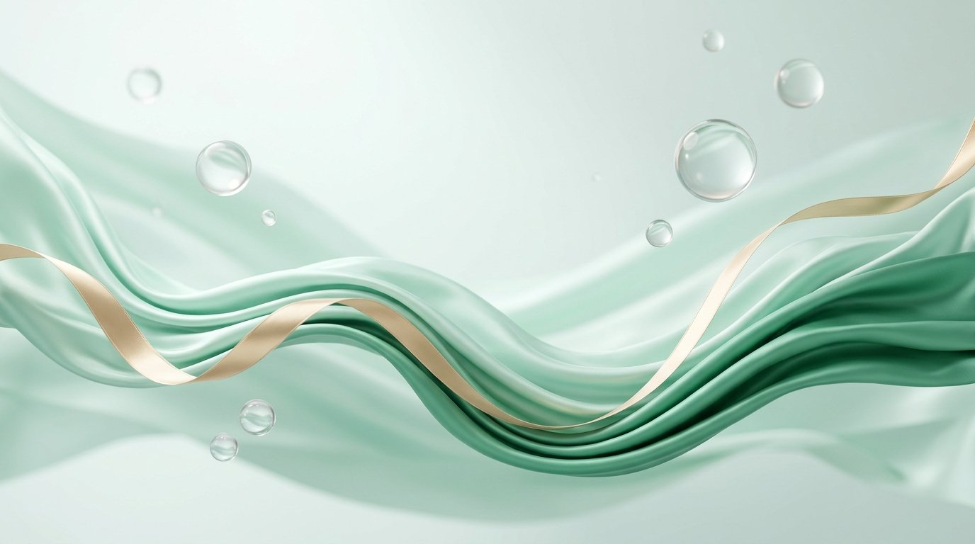 Dreamvally Luxury Emerald & Gold Waves Background